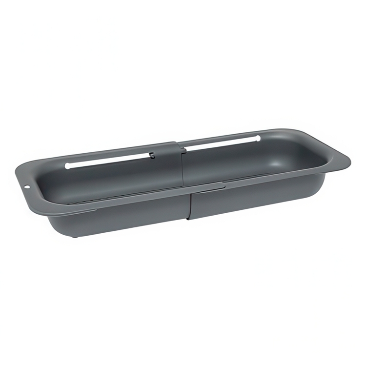 Colander , Over Sink, SINK COLANDER, 34,4 ~ 47,8 x 20 x H 6,5 cm, Grey