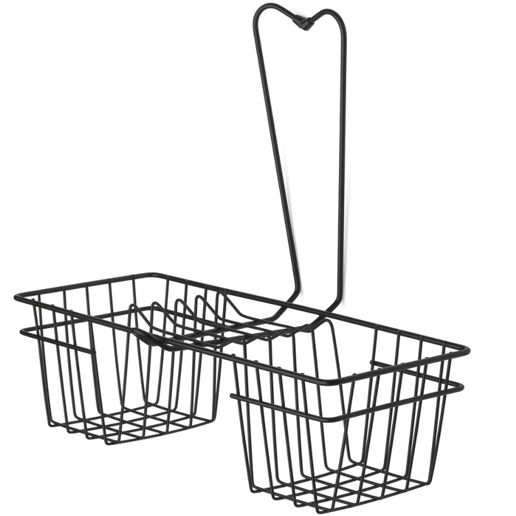 Hanging bathroom basket, HABO LAVENDER, 40 x 19,5 x H 37 cm, Black