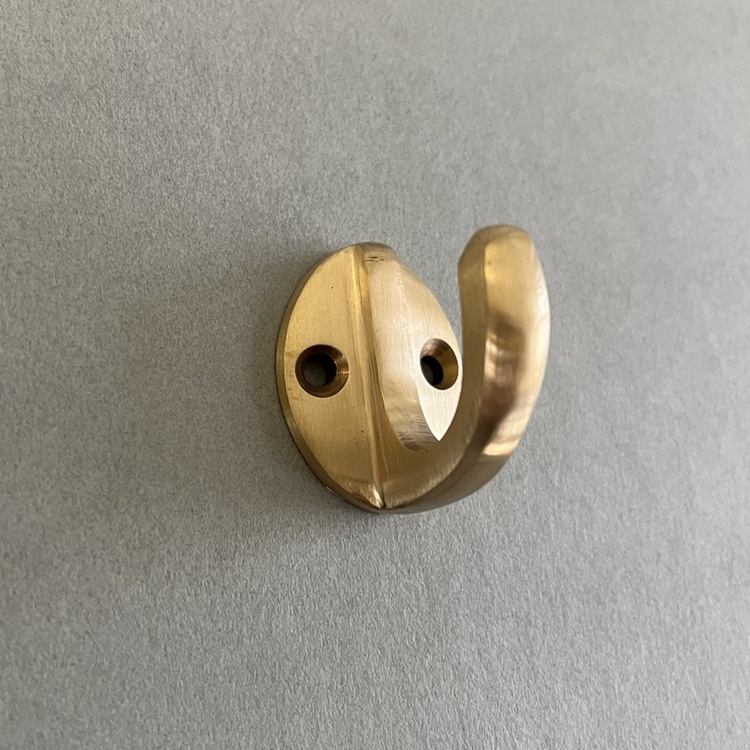 Hook, Mini, EXMEZ, Brushed Brass
