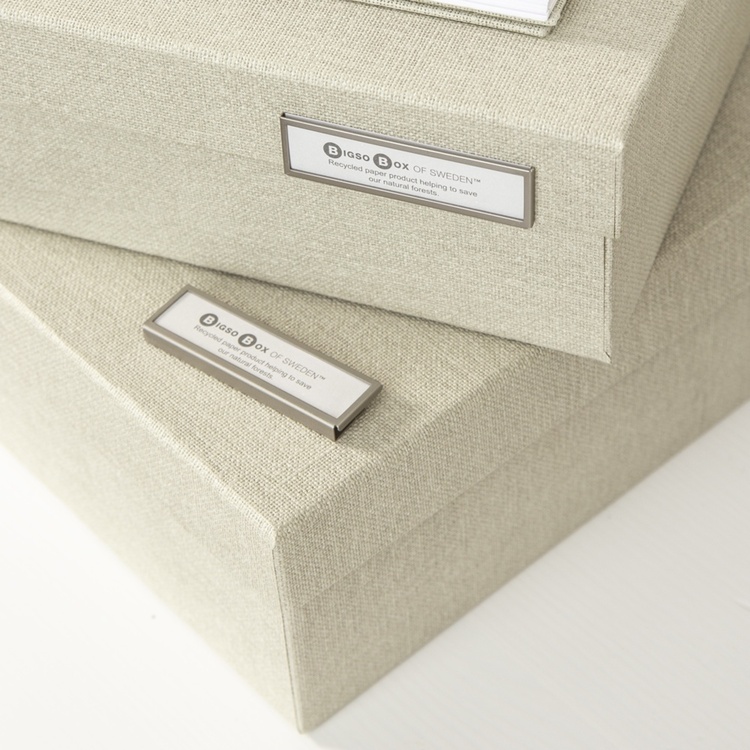 Label holders, Set of 4, Metal, BIGSO HORIZONTAL LABEL HOLDER, 6,8 x H 2,3 cm, Soft gold