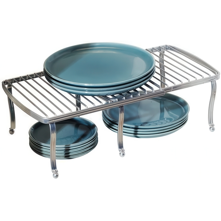 Extra shelf, Expandable, Metal, YORK CABINET SHELF, 32 - 58 cm, Silver
