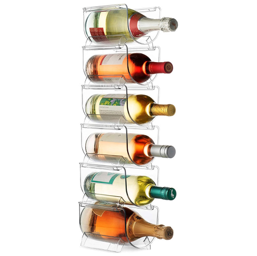 Bottle storage, Stackable, FRANGEMENT FRIGO, 21 x 11,5 x H 11 cm Clear