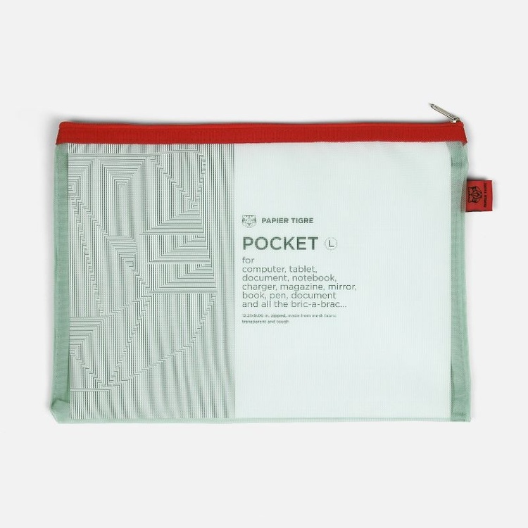 Case, PAPIER TIGRE LARGE MESH POCKET, 24 x 31 cm