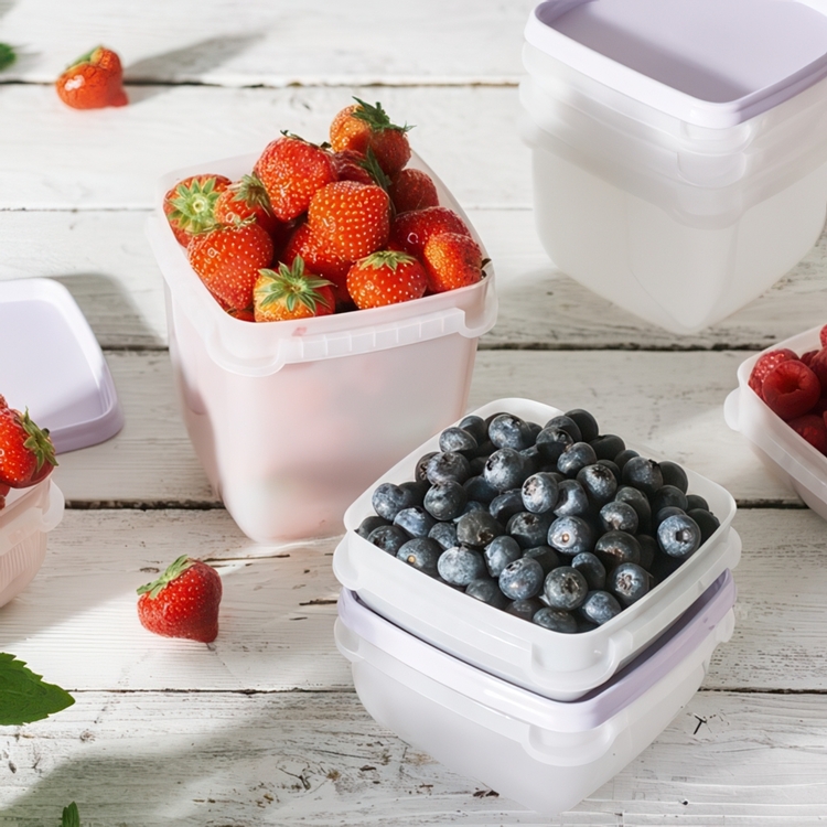 Freezer Boxes 0,3L, Stackable, Set of 6, SMARTSTORE FROST