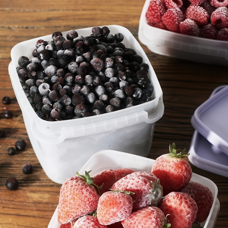 Freezer Boxes 0,5L, Stackable, Set of 5, SMARTSTORE FROST