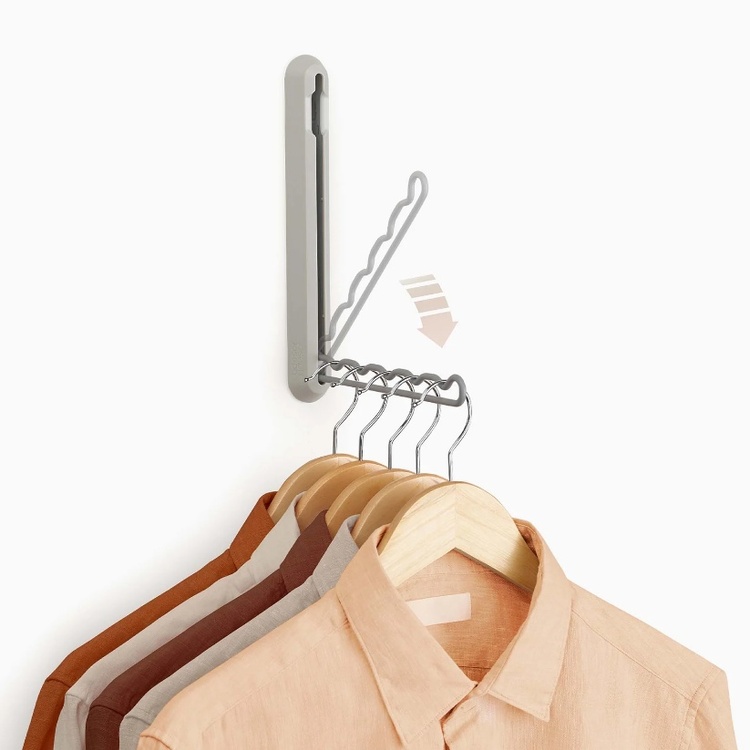 Retractable Hanging Rail, ORDERLY, Joseph Joseph, Ecru
