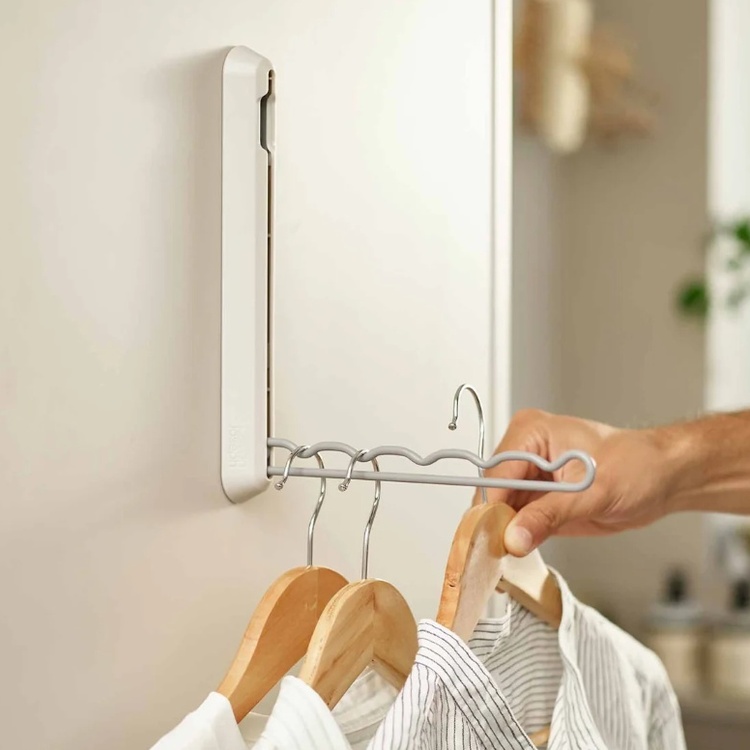 Retractable Hanging Rail, ORDERLY, Joseph Joseph, Ecru