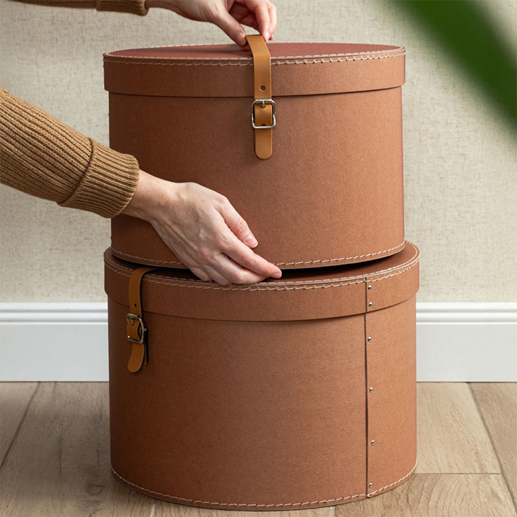 Storage boxes, Round, Set of 2, BIGSO RUT RESTORE, Ø 37,5 + Ø 35,5
