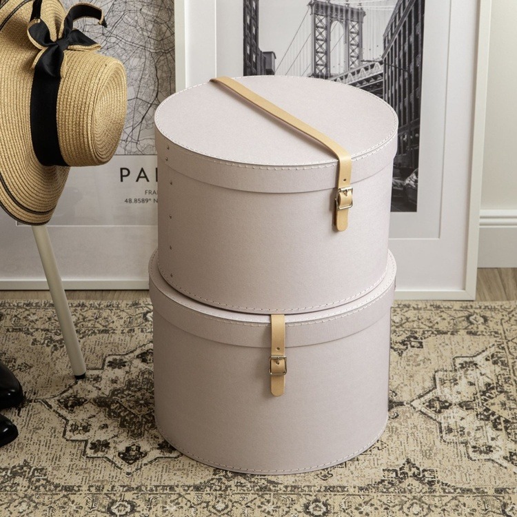 Storage boxes, Round, Set of 2, BIGSO RUT RESTORE, Ø 37,5 + Ø 35,5