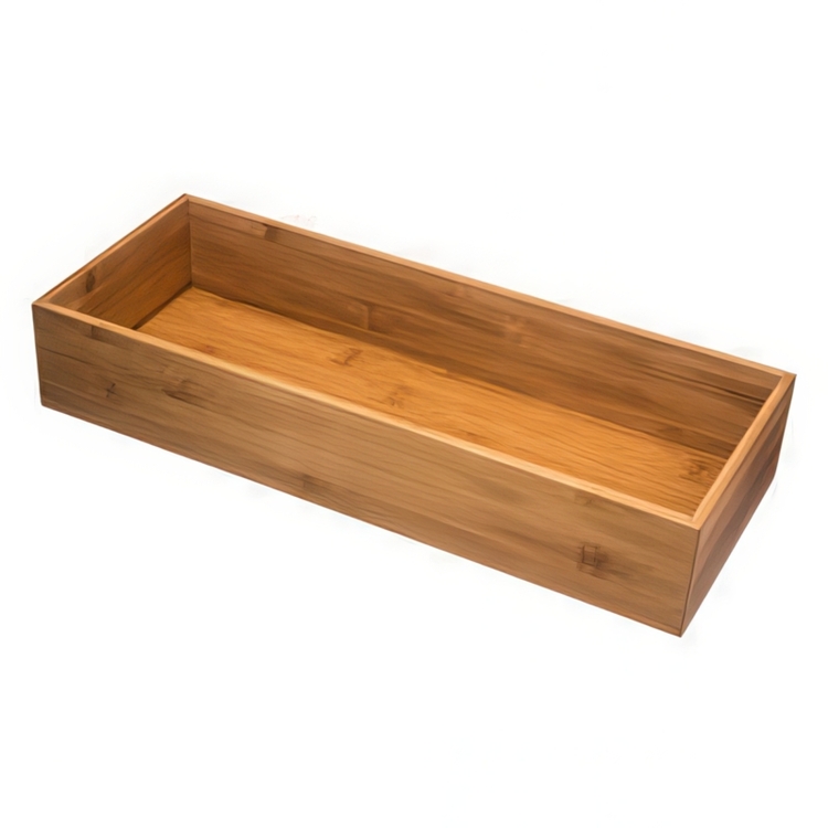 Storage Tray in Bamboo, TIDY SMART, 15 x 38 x H 7 cm, Nature