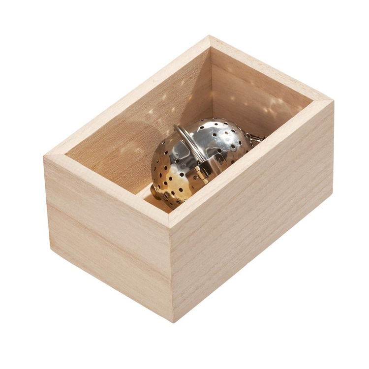 Storage Tray, Small, PAULOWNIA DRAWER ORGANIZER, 8,6 x 12,7 x H 7 cm, Nature