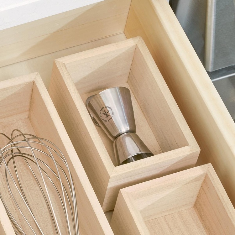 Storage Tray, Small, PAULOWNIA DRAWER ORGANIZER, 8,6 x 12,7 x H 7 cm, Nature