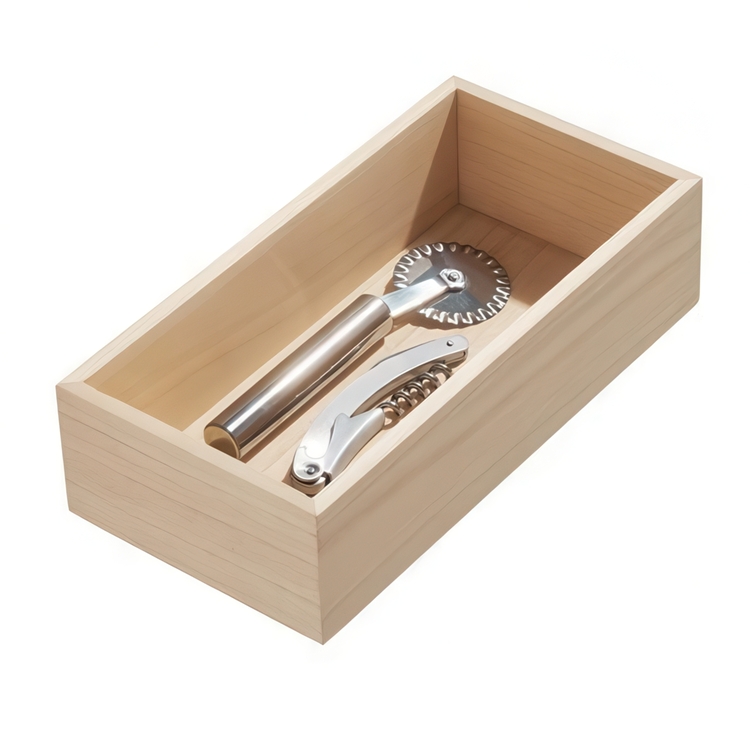 Storage Tray, PAULOWNIA DRAWER ORGANIZER, 12,7 x 25,4 x H 7 cm, Nature