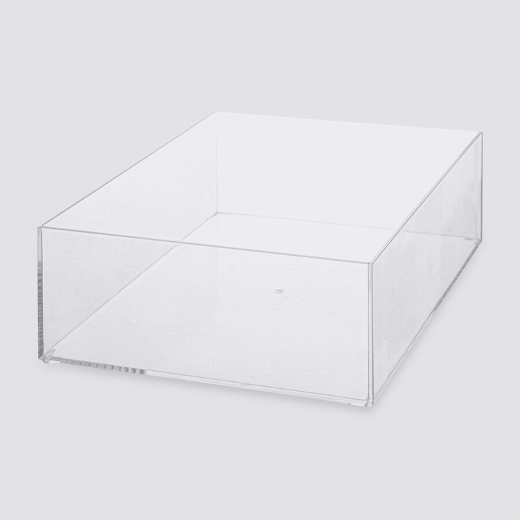 Storage box, Stackable, SELENA ORGANISER LARGE, 25,6 x 19,2 x H 8,5 cm, Clear 