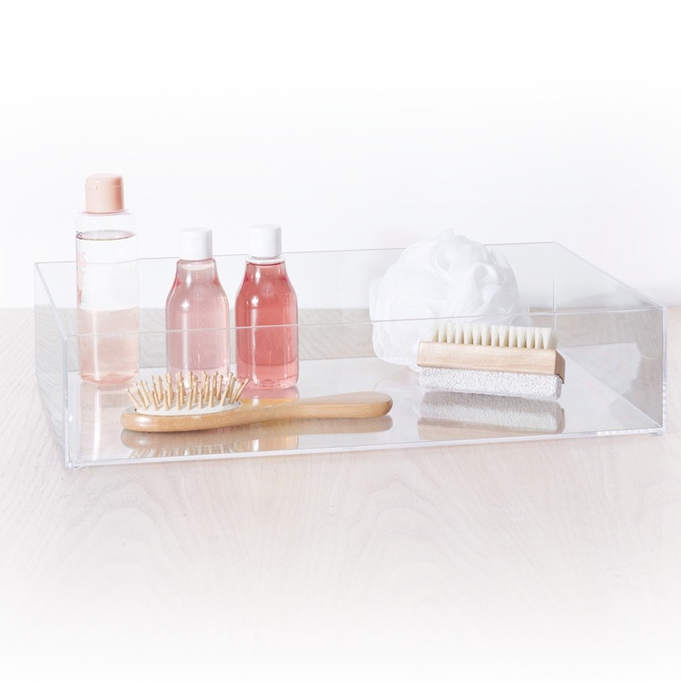 Storage tray, Stackable, SELENA ORGANISER XL, 38,5 x 25,6 x H 8,5 cm, Clear 
