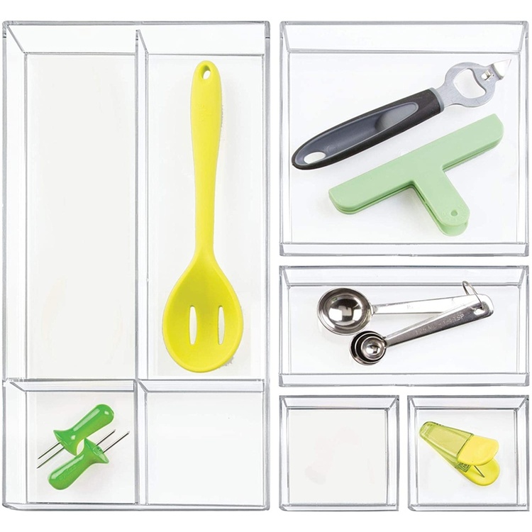 Storage tray, Stackable, CLARITY ORGANISER SMALL, 10,2 x 20,3 x H 5 cm, Clear 