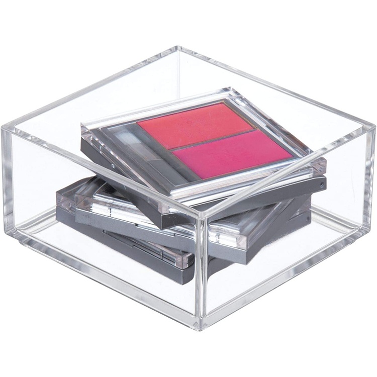 Storage tray, Stackable, CLARITY ORGANISER SQUARE MINI, 10,2 x 10,2 x H 5 cm, Clear 