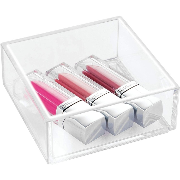 Storage tray, Stackable, CLARITY ORGANISER SQUARE MINI, 10,2 x 10,2 x H 5 cm, Clear 