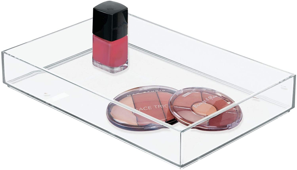 Storage tray, Stackable, CLARITY ORGANISER MEDIUM, LARGE, 20,3 x 30,5 x H 5 cm, Clear 