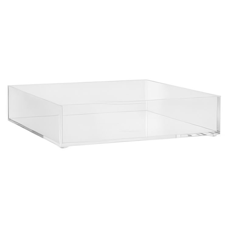Storage tray, Stackable, SELENA ORGANISER SQUARE, 20 x 20 x H 4,8 cm, Clear