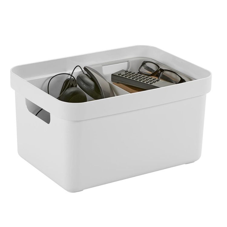 Open storage box 13L, 35x24.6x18.3cm, Sigma, white