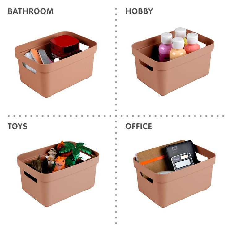 Storage Basket, 2,5 Liter, SIGMA BASKET MINI, 17,7 x 12,8 x H 9,3 cm, Teracotta