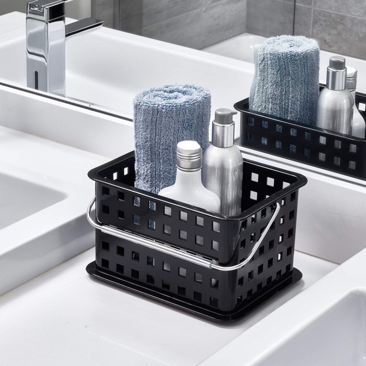 Storage basket, stackable, SPA, 17 x 22 x h 13 cm, Black