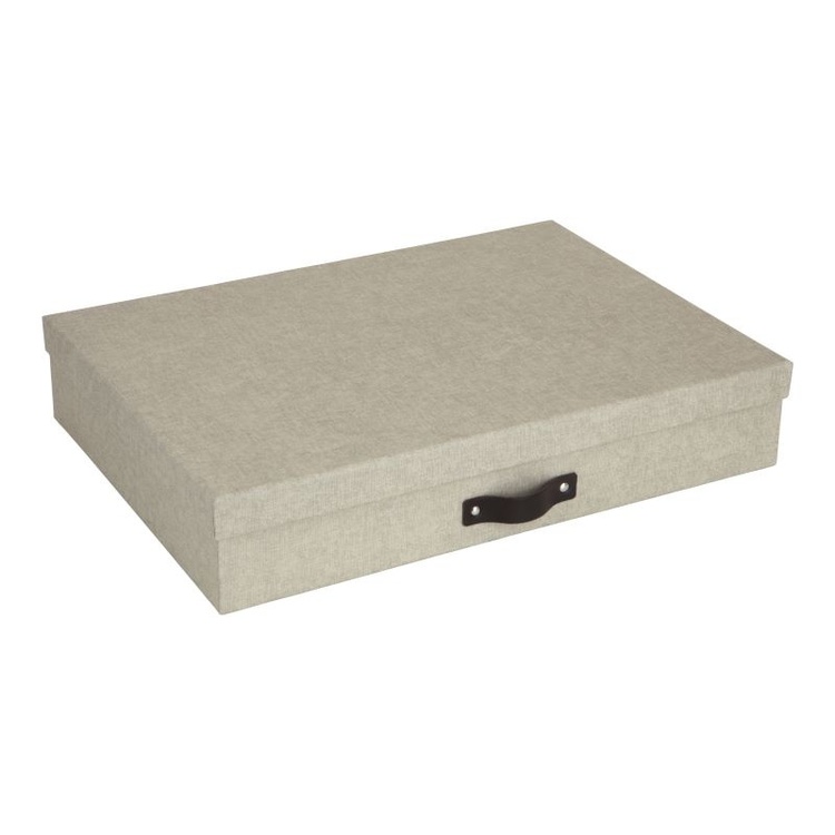 Storage box A3, BIGSO SVERKER CANVAS, 43,5 x 31 x H 8,5 cm, Beige