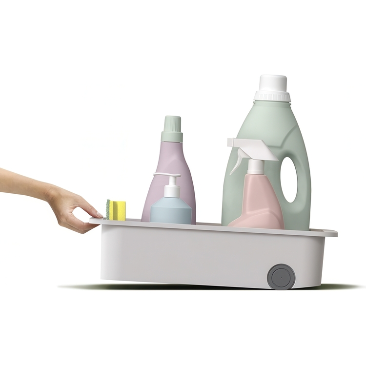 Storage Caddy with easy pull wheels, EASY ACCSESS, 46,5 x 30,5 x H 11 cm, Joseph Joseph, Grey