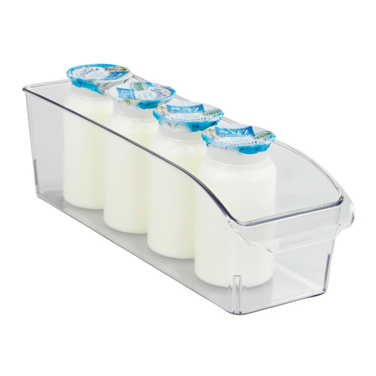 Storage box with handle, SMALL CABINET-ORGANIZER, 31 x 10 x H 9,5 cm, Clear