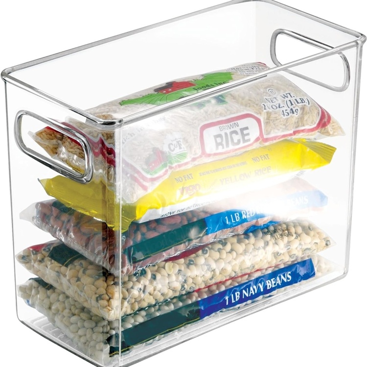 Storage Basket, ID NARROW PANTRY BIN, 25,4 x 12,7 x H 20,3 cm, Transparent