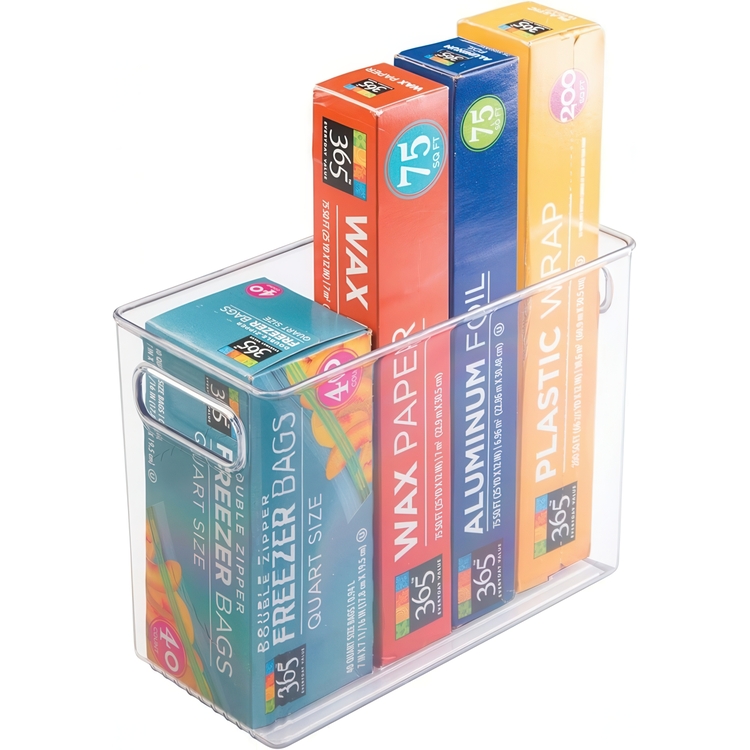Storage Basket, ID NARROW PANTRY BIN, 25,4 x 12,7 x H 20,3 cm, Transparent
