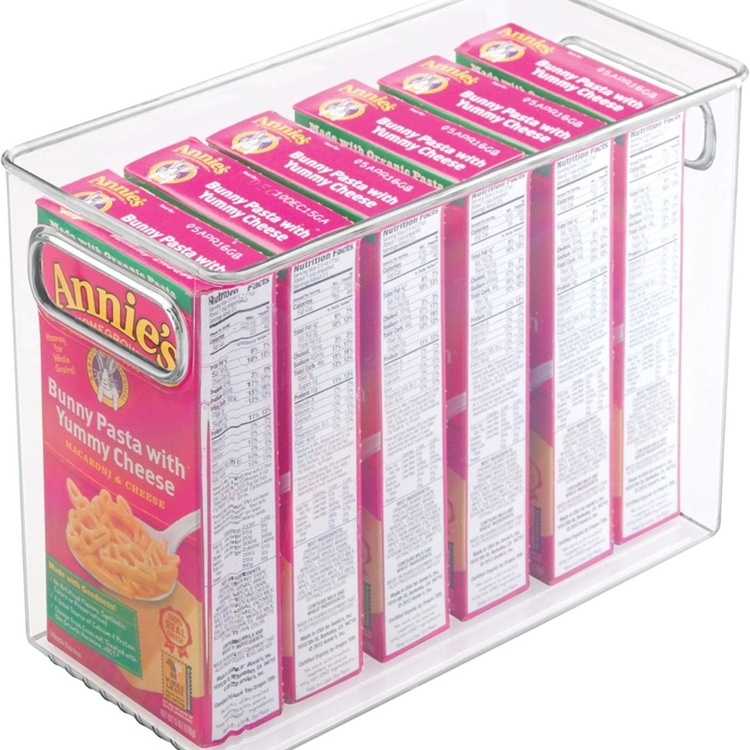 Storage Basket, ID NARROW PANTRY BIN, 25,4 x 12,7 x H 20,3 cm, Transparent