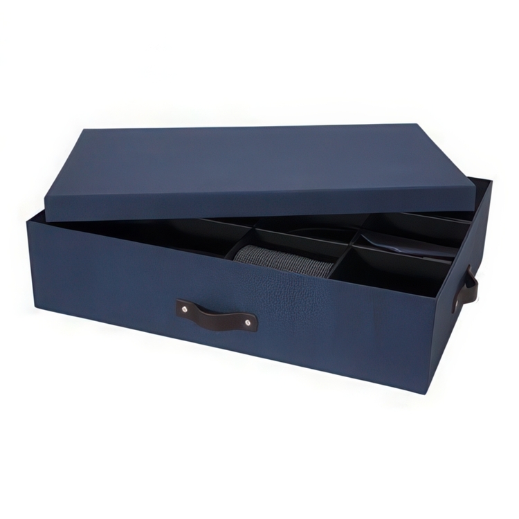 Storage box, BIGSO JAKOB CANVAS, 31 x 43 x H 10,5 cm, Blue
