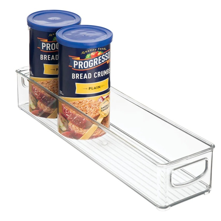 Storage box, Stacable, Slim, Long, ID KITCHEN BIN, 10,2 x 40,6 x H7,6 cm, Transparent