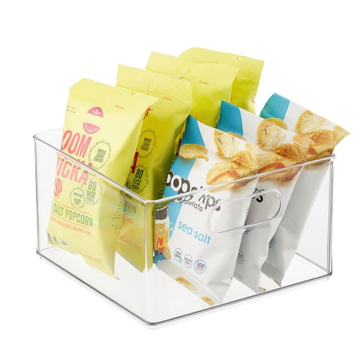 Storage Box, THE HOME EDIT ALL PURPOSE BIN, Deep, 25,4 x 25,4 x H 15,2 cm, Transparent