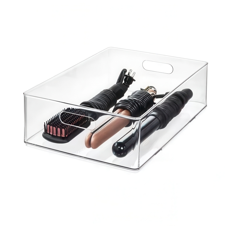 Storage Box, THE HOME EDIT ALL PURPOSE BIN, 25,4 x 38,1 x H10,8 cm, Clear