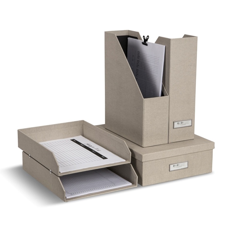 Storage Set, 5 pcs, BIGSO HOLGER DESK SET CANVAS