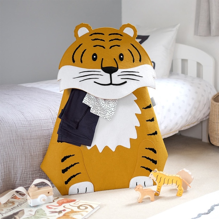 Toy storage bag, TIGER, 55 x H 70 cm, Orange