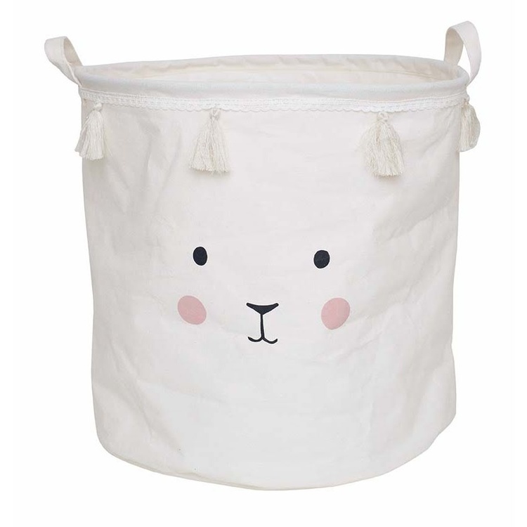 Storage Bag with tassels, BUNNY, JaBaDaBaDo, Ø 40 x H 40 cm, White