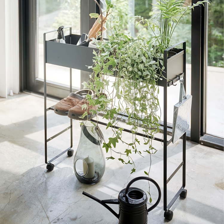 Storage Cart, ENTRYWAY TROLLEY, 75,5 x 22 x H 74,5 cm, Yamazaki
