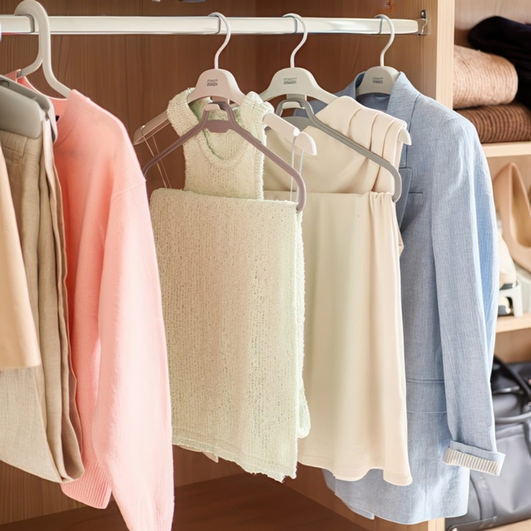 Two-part hanger for long garments 2-pack