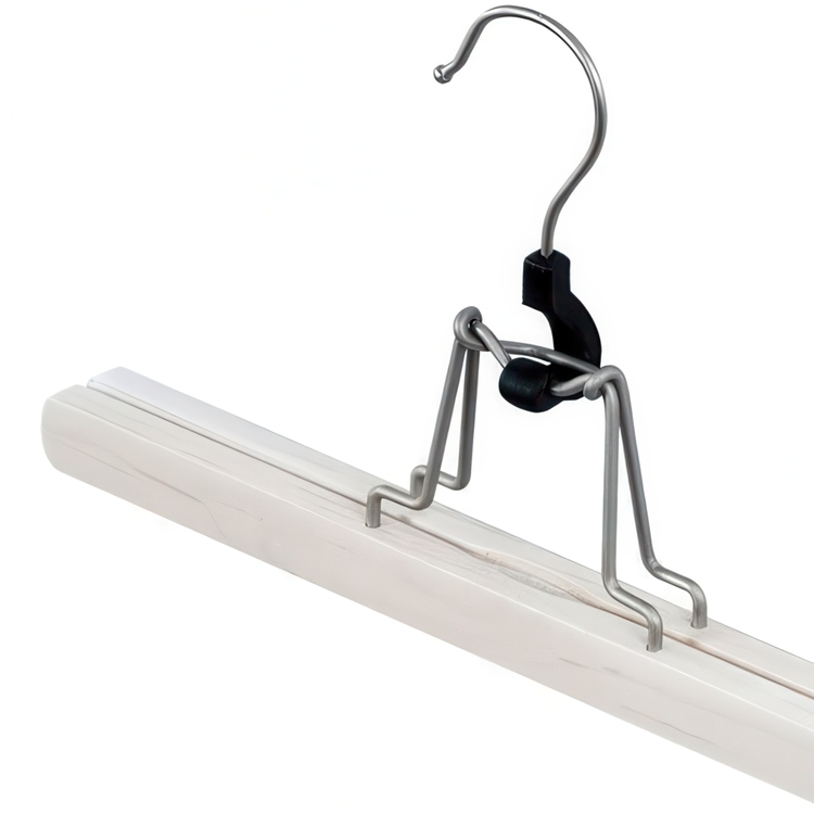 Clamping Hanger, wood, LIVING, 28 cm White