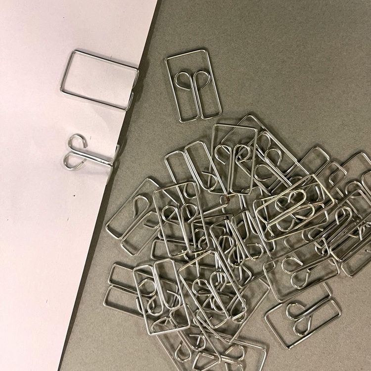 Paper Clips in metal. Set of 100, OWL, 2,7 cm, Silver