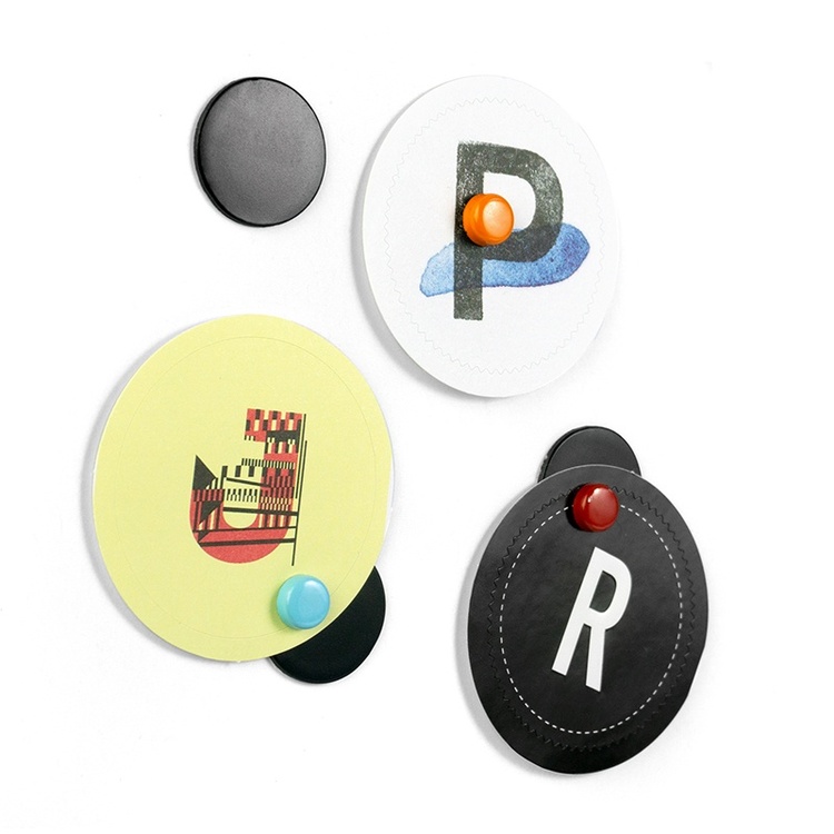 Magnetic dots, self-adhesive, Set of 28, ELEMENT DOT FLEX, Ø 2 cm, Black 