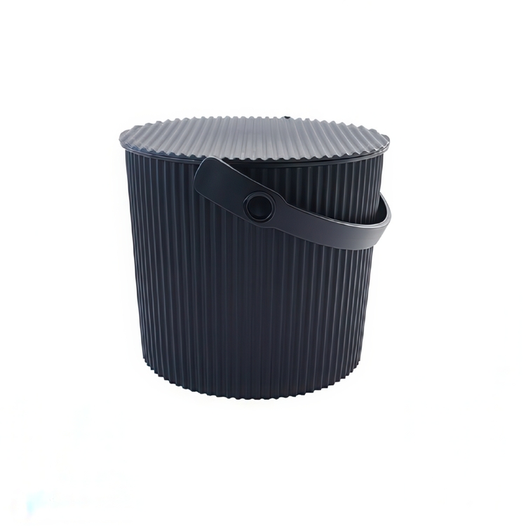 Bucket / basket with lid, LARGE OMNIOUTIL, 20L, Black