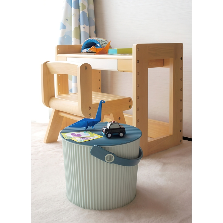 Bucket / basket with lid, SMALL OMNIOUTIL, 8L, Light Blue