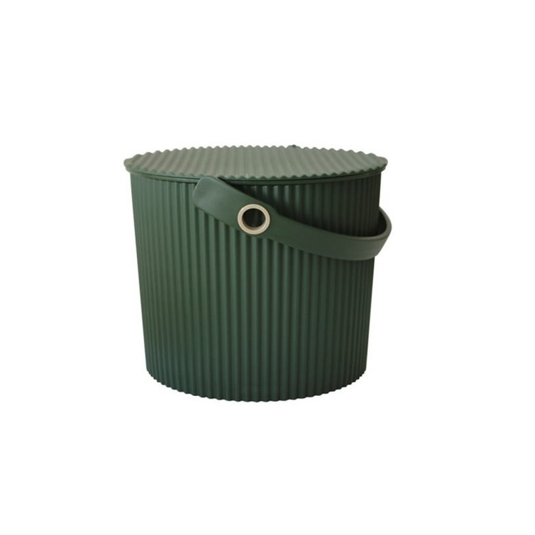Bucket / basket with lid, MEDIUM OMNIOUTIL, 10 L, Dark Green