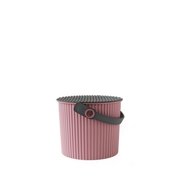 Bucket / basket with lid, MINI OMNIOUTIL, 4 L, Rose pink