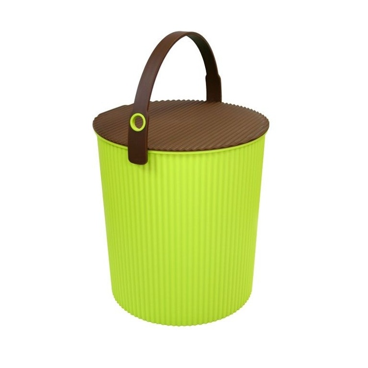 Bucket / basket with lid, MEDIUM OMNIOUTIL, 10 L, Vivid Green
